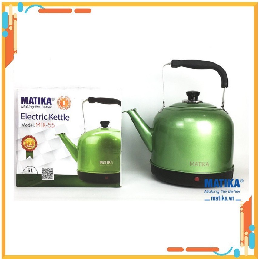 ẤM ĐUN SIÊU TỐC ĐẾ LIỀN MATIKA MTK-55 5.0 LÍT CHÍNH HÃNG