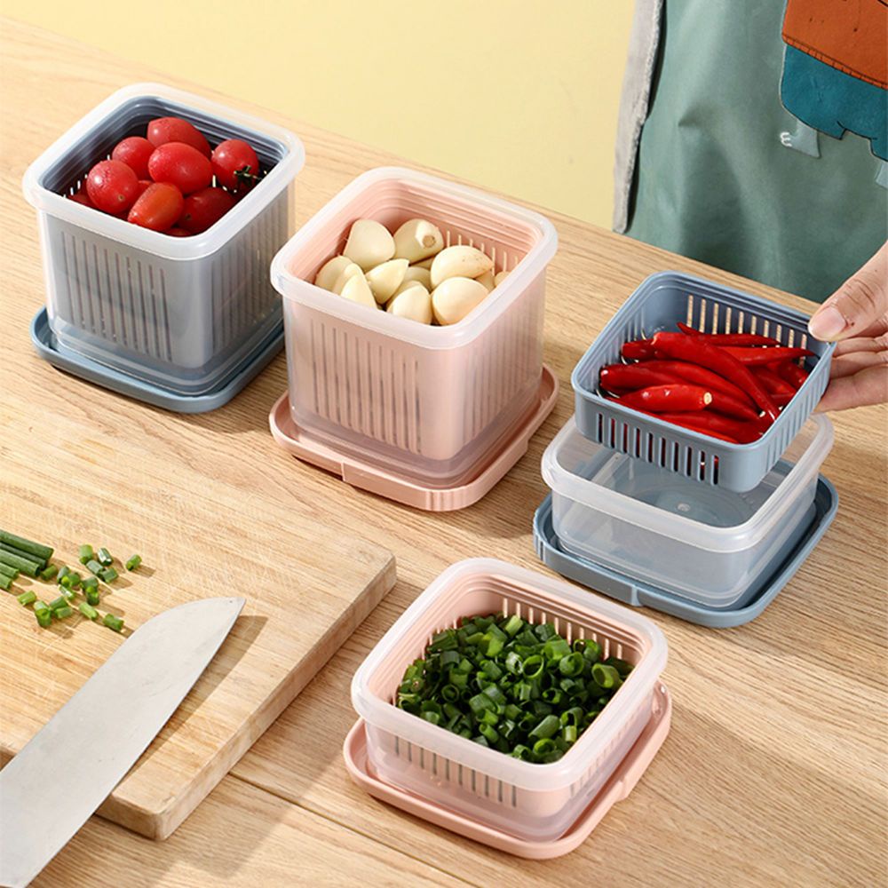 Hộp Nhựa Trong Suốt Đựng Thực Phẩm Có Nắp Đậy Tiện Dụng Cho Tủ Lạnh
