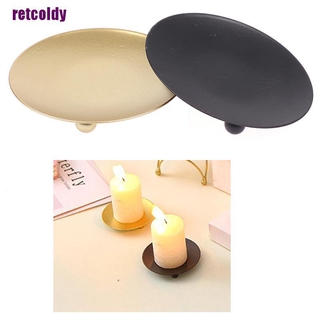 [retc] Iron Plate Candle Holder Candle Stand Candle Plate Candle Cup Home Decoration jqy