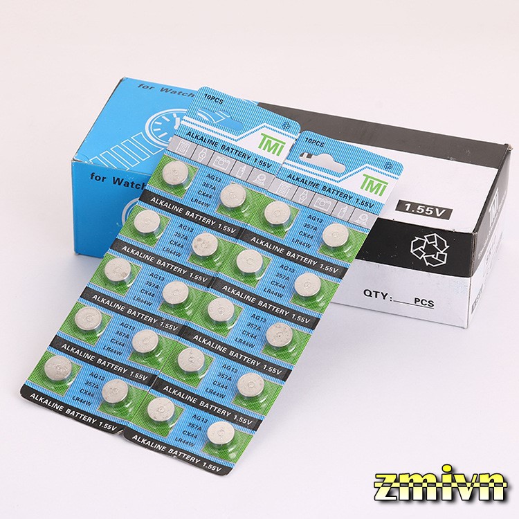 Vỉ 10 viên Pin cúc áo AG13 – LR44 – A76 – SR44