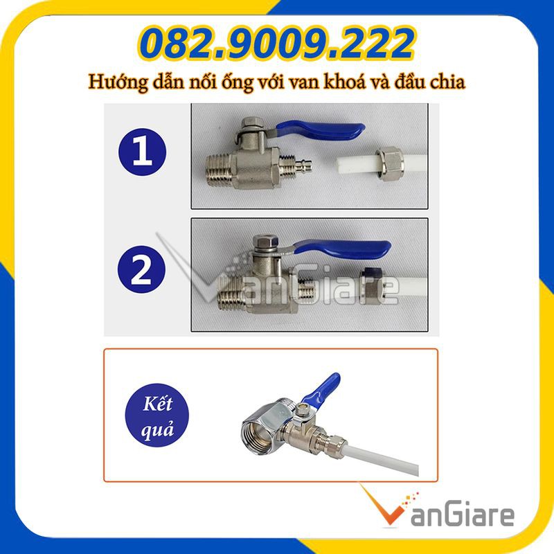 Van bi mini RO - Van khoá cho bộ chia đầu vào máy lọc nước RO