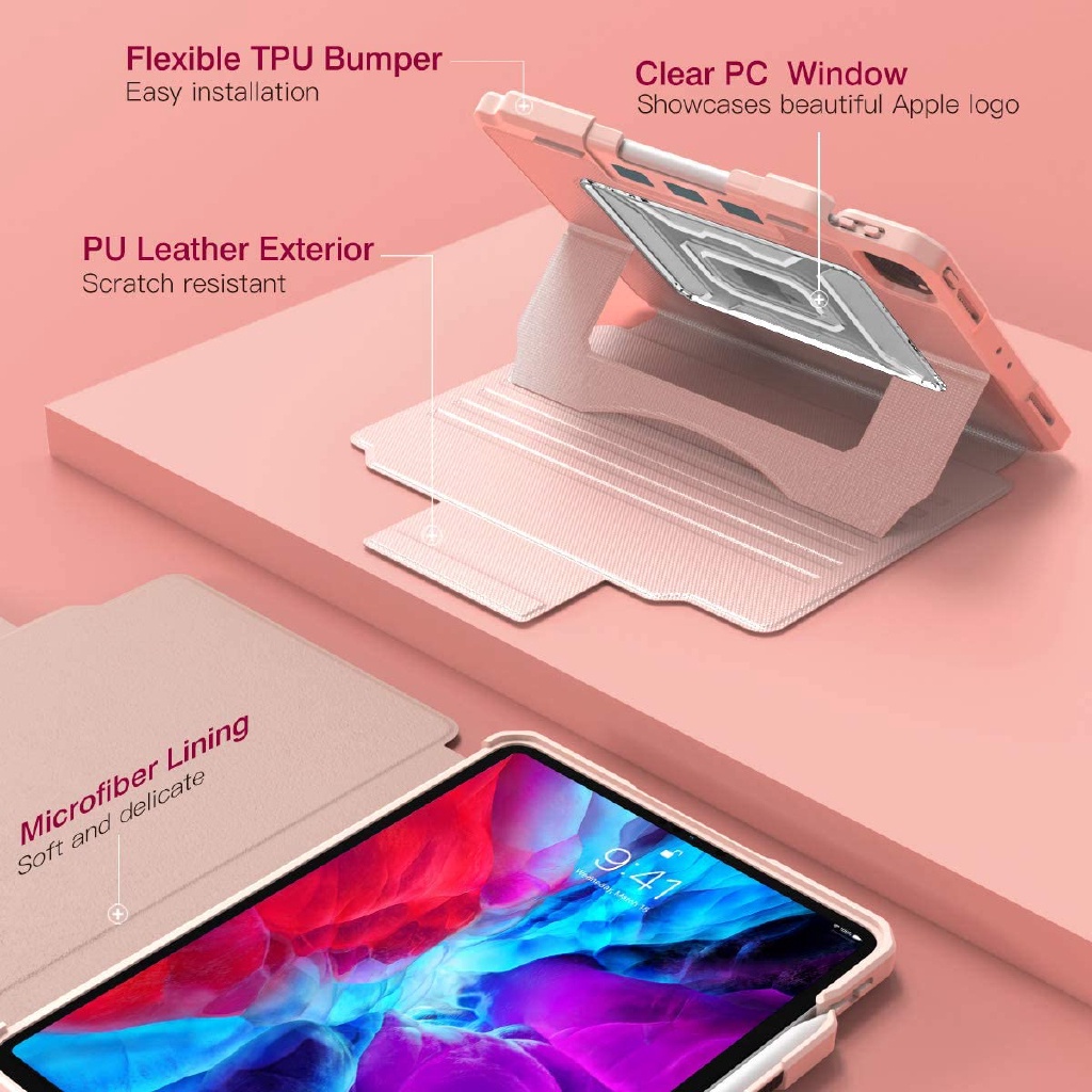 Ốp Bảo Vệ Chống Sốc Có Giá Đỡ Nam Châm Cho iPad Pro 11 2nd Gen 2020 &amp; 2018