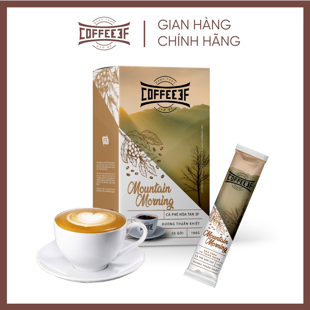 Mountain Morning - Cà phê hoà tan cafe kem sữa thơm ngậy - Coffee 3F