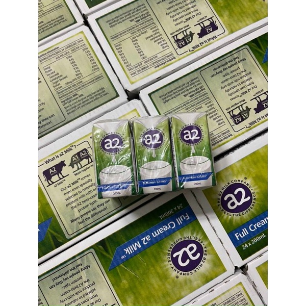 Sữa tươi A2 dạng hộp 200ml úc( giá 1 thùng)