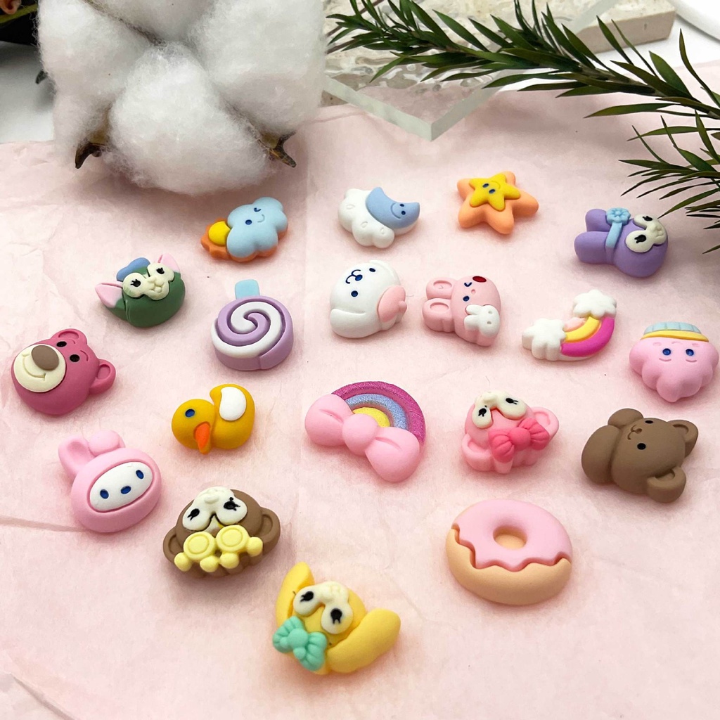 Set 20 Phụ Kiện Trang Trí Móng Tay 3D Hình Động Vật Hoạt Hình Xinh Xắn