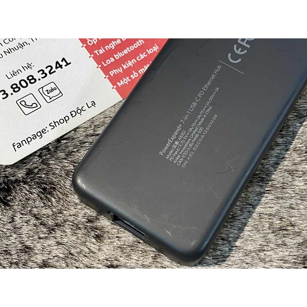 Bộ chuyển đổi Anker USB-C 7-in-1 USB-C PD Ethernet Hub A8352