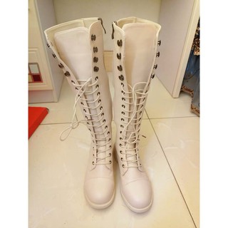 Boots cao cổ da mềm ba độ cao (giày Martin)