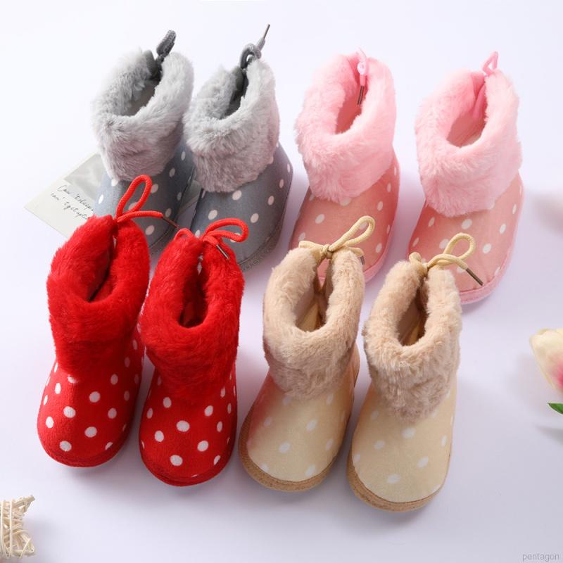 Giày bốt đế mềm chống trượt xinh xắn cho bé tập đi