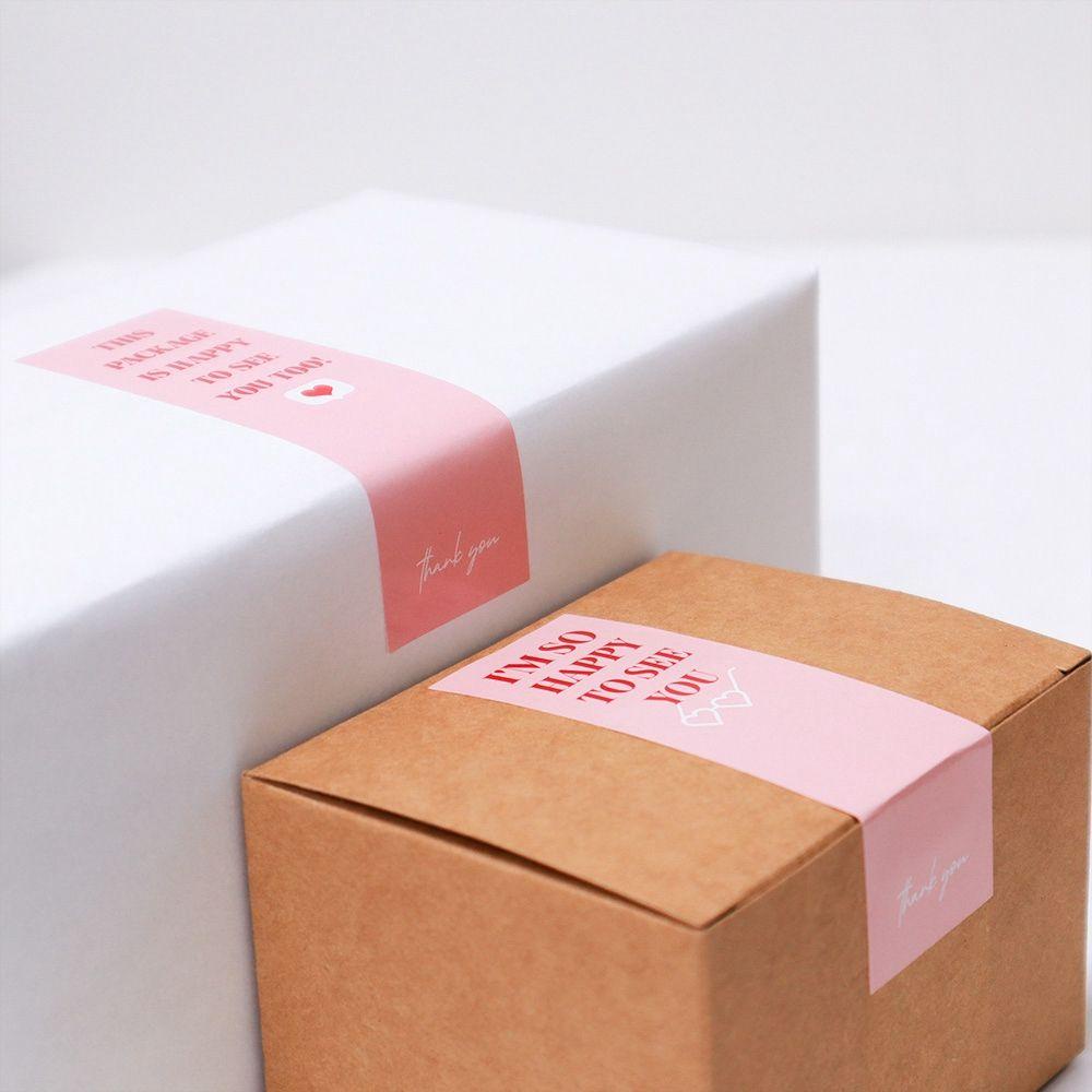 Nhãn Dán Trang Trí Gói Quà In Chữ Thank You Độc Đáo DIY