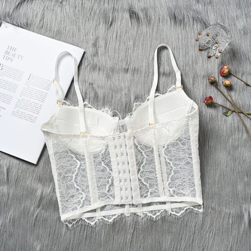 Áo Corset ren mỏng có gọng mút