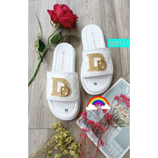 Dép Bánh Mì Quai Ngang Đế Đúc Nữ Chữ D