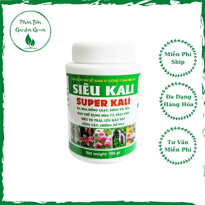 Phân bón siêu kali - super Kali kích ra hoa đồng loạt, siêu to trái, cứng cây 100g