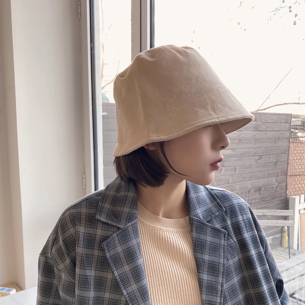 Nón Vành Màu Trơn Che Phủ Toàn Diện Dễ Phối Đồ Thời Trang Mùa Hè Cho Nữ