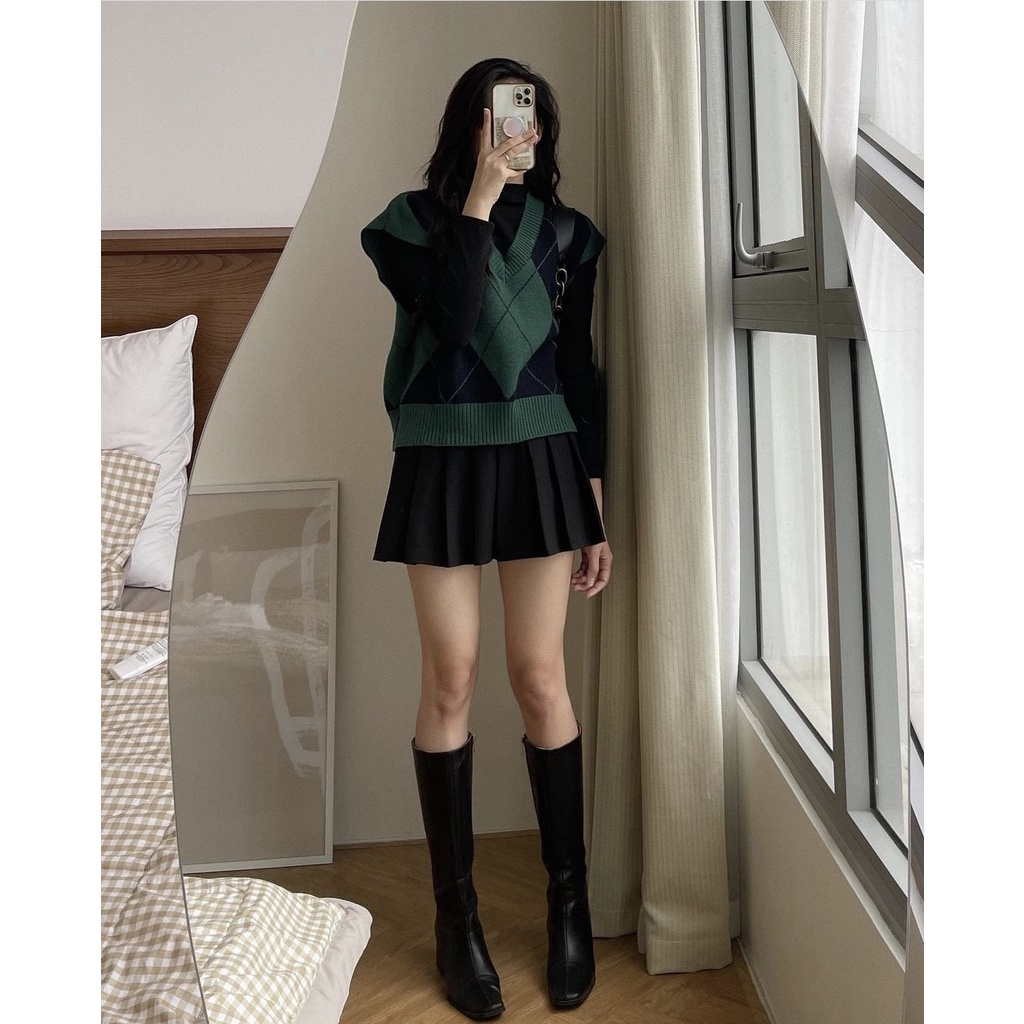 Áo len nữ, áo gile nữ phong cách hàn quốc 001