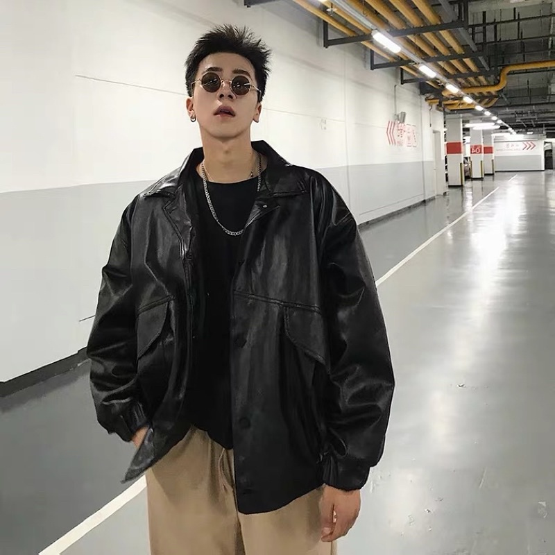 SẴN |M1| Áo da unisex áo da nam oversize form rộng cá tính