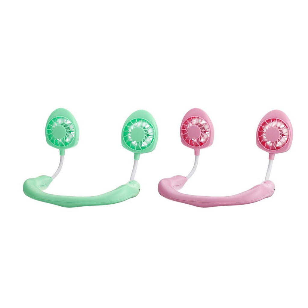 Quạt Mini Pin Sạc Đeo Cổ Thể Thao Xoay 180 độ Siêu Êm Không Ồn, thiết kế an toàn - Giao màu ngẫu nhiên | BigBuy360 - bigbuy360.vn