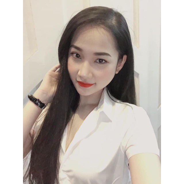 (ẢNH TỰ CHỤP 100%) Áo sơ mi nữ tay ngắn công sở màu trắng form suông dễ mặc phù hợp đi học, đi làm, đi chơi