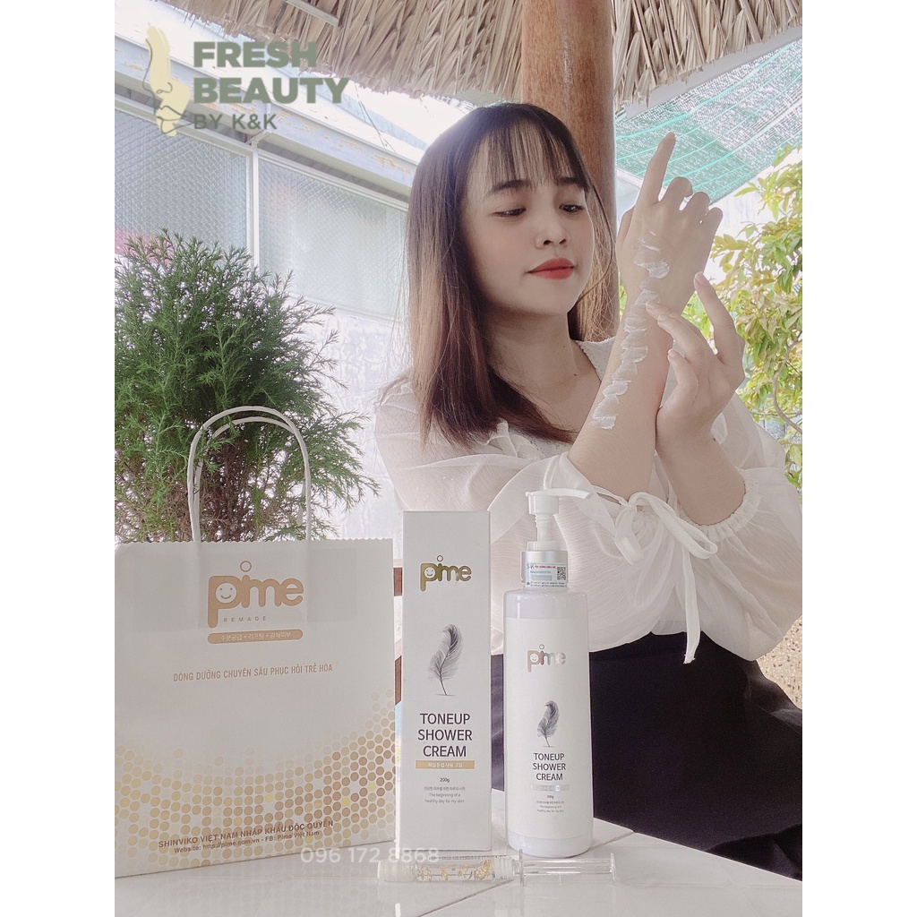 Kem dưỡng ủ tắm trắng body Pime Toneup trắng da bật tone, làm trắng sáng mịn màng da, giảm sần, thu hẹp lỗ chân lông200g | BigBuy360 - bigbuy360.vn