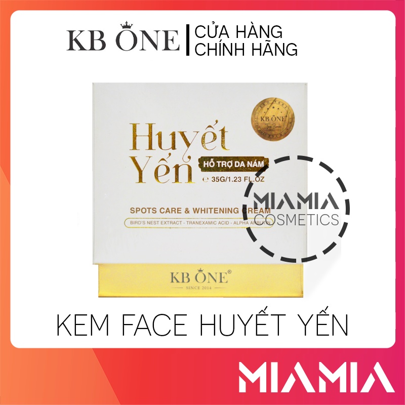Kem Face Huyết Yến KB ONE Chính Hãng - Tặng Kèm 1 Tế Bào Gốc