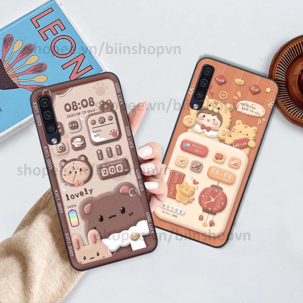 Ốp Samsung A30s / A50 / A50s / A70 in 3D icon gấu nổi siêu xinh, siêu đáng yêu, cá tính phong cách