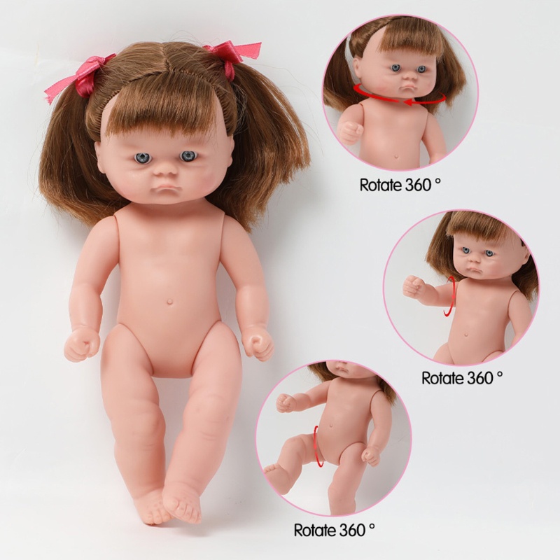Búp Bê Bé Gái 20CM 8in Vinyl Sống Động Có Thể Giặt Rửa Và Tái Sử Dụng