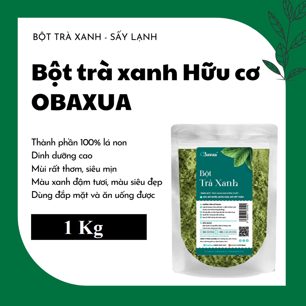 1KG Bột trà xanh nguyên chất - Handmade - B002.005