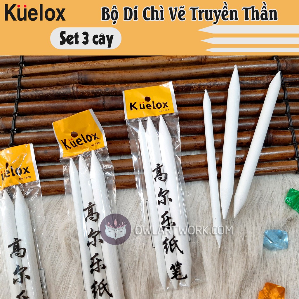 [CHÍNH HÃNG] Bộ 3 Bút Di Chì Kuelox Vẽ Truyền Thần