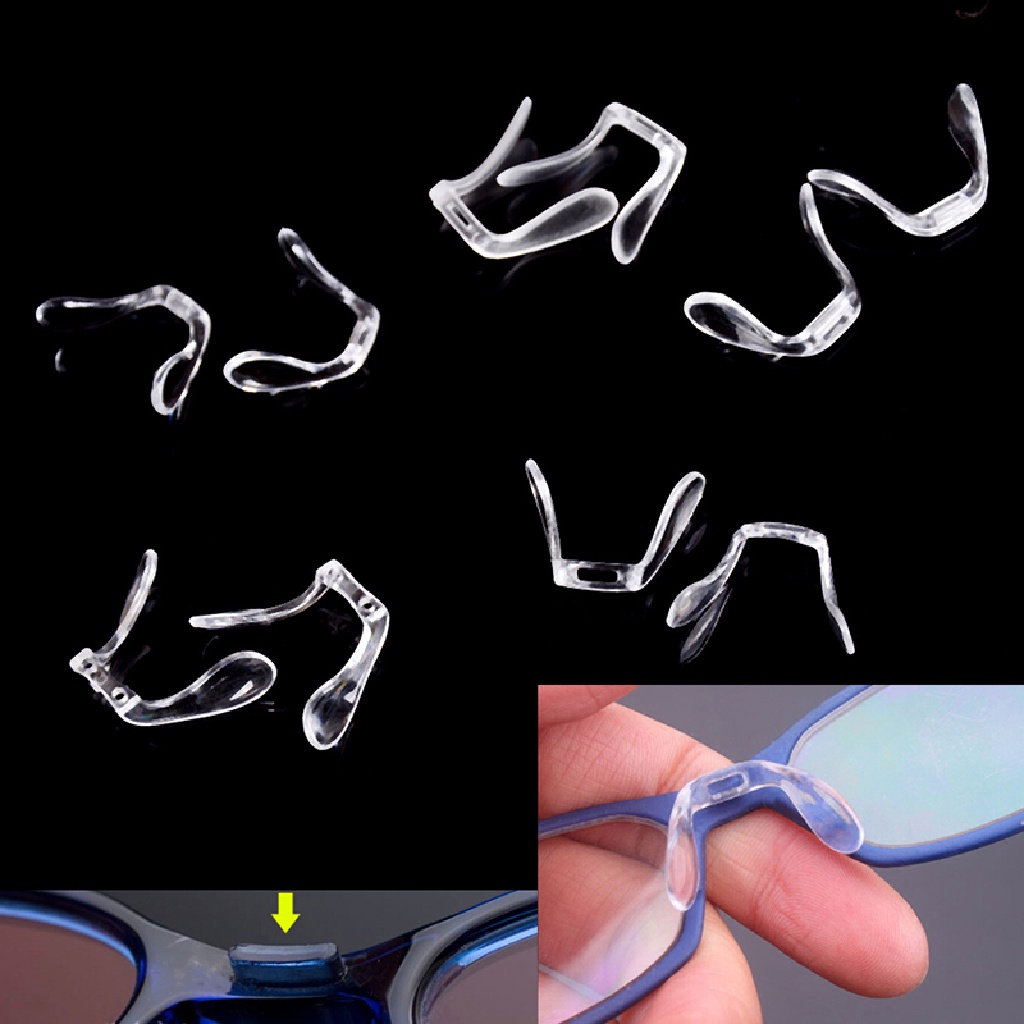 Set 2 Miếng Đệm Mũi Bằng Nhựa Pvc Chống Trượt Cho Mắt Kính