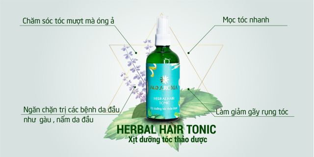 Xịt Dưỡng Tóc 10 Loại Thảo Dược Thiên Nhiên Chai Lớn 300ml dùng refill