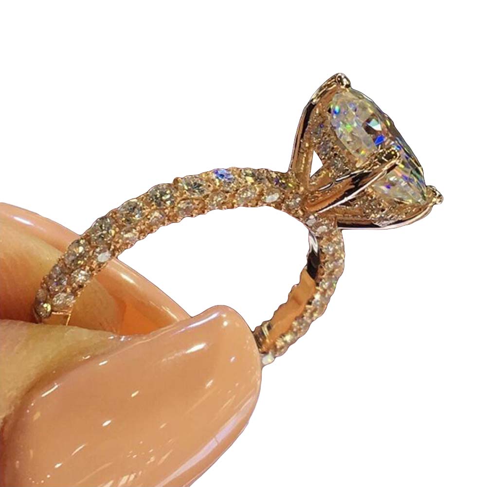 Atlantamart| Nhẫn Cưới Đính Kim Cương Giả Lấp Lánh