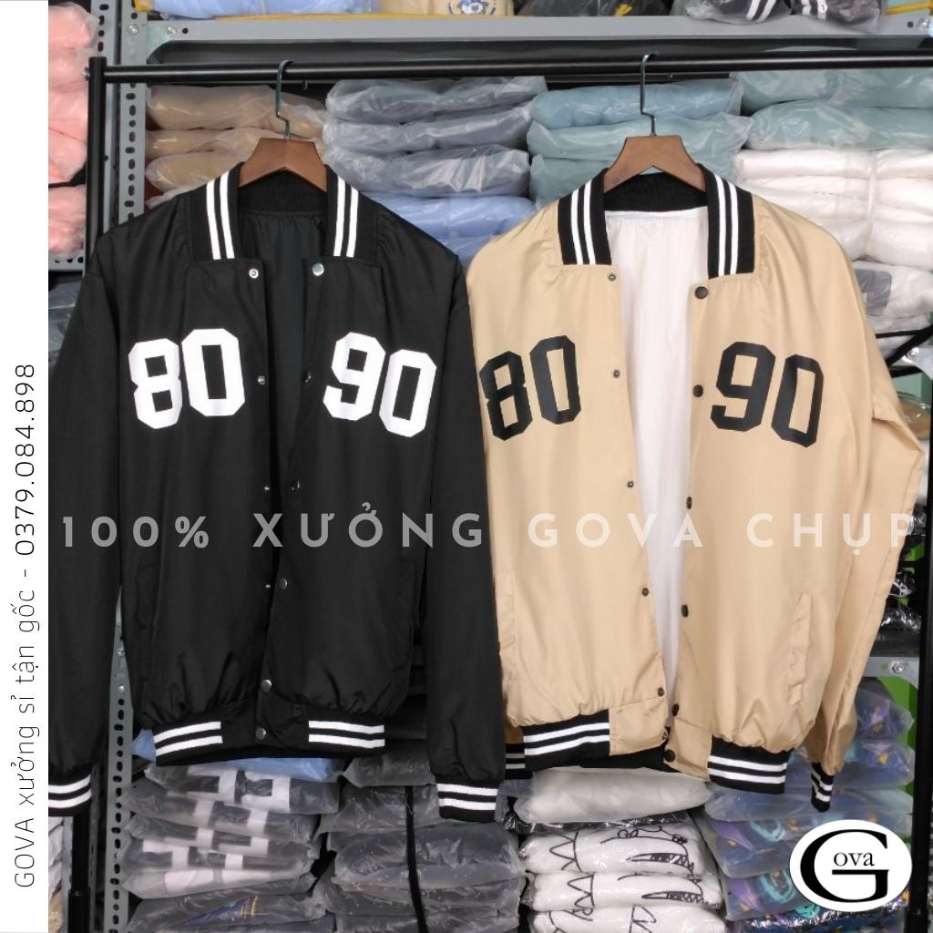 Áo khoác Bomber dù 8090 form rộng 2 lớp nam nữ Unisex GOVA