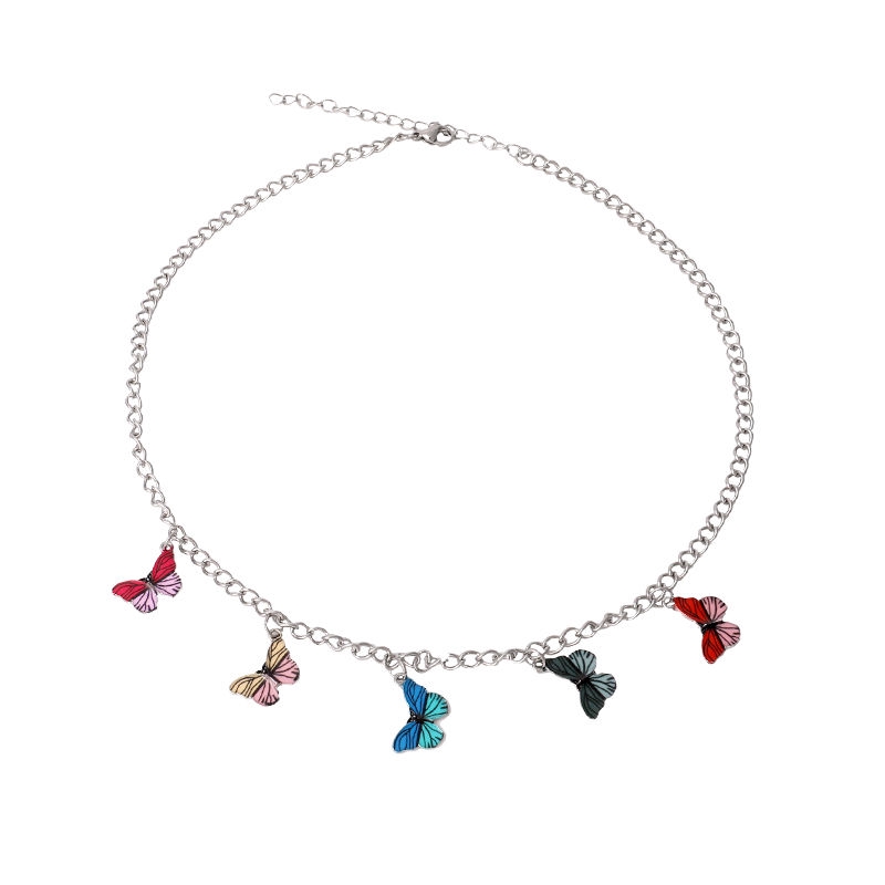 Dây chuyền mặt hình bướm kiểu dáng đơn giản nhiều màu sắc thời trang 22365