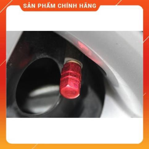 Bộ 04 ốc - nắp chụp trang trí đầu van, vòi bơm hơi bánh xe, lốp xe ô tô, xe máy, xe hơi, xe máy