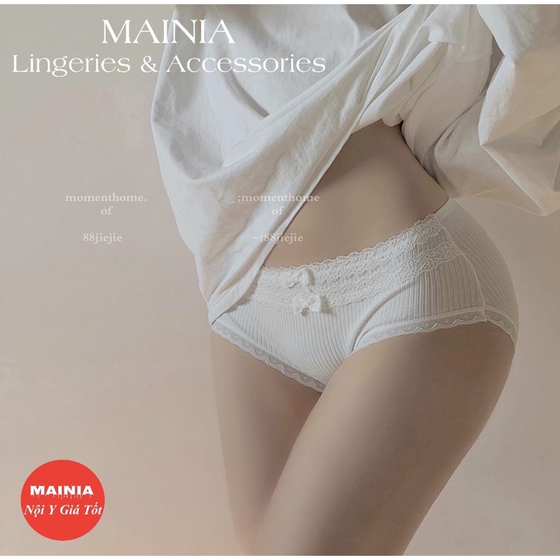 [Siêu Xinh] Quần Lót Cotton Nữ Dễ Thương Màu Trắng Co Giãn BigSize Mainia Shop
