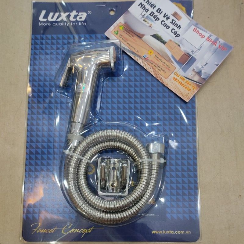 Vòi xịt vệ sinh cao cấp Luxta L5101CM, dây inox, bảo hành 12 tháng
