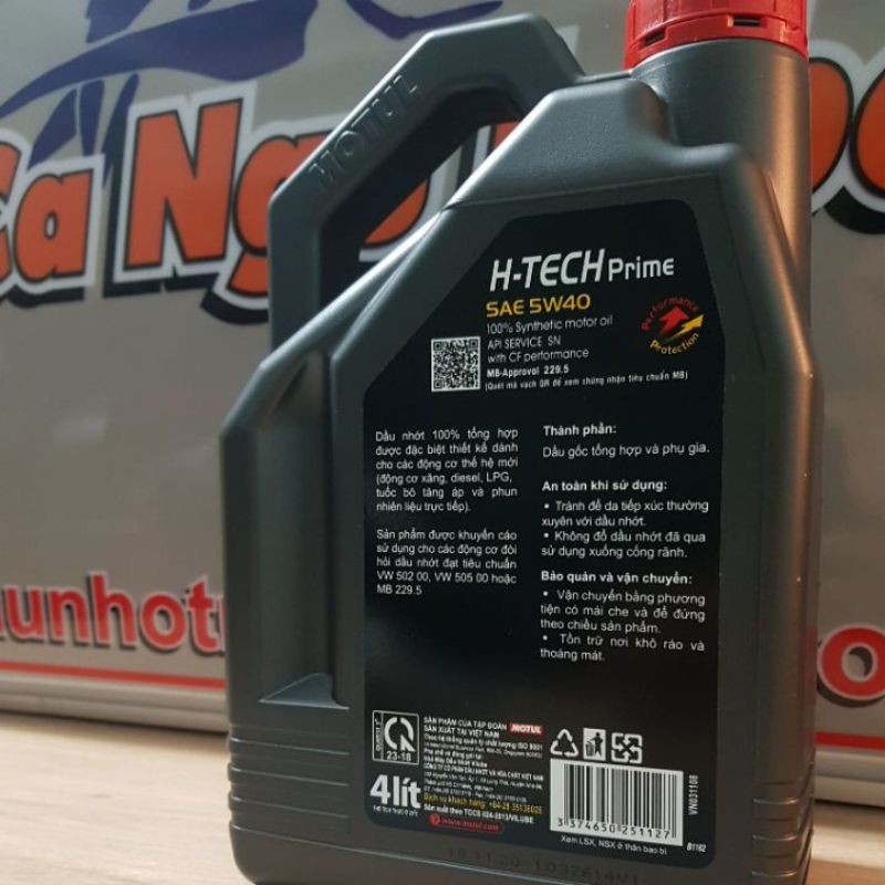 [FREE SHIP] Motul H-TECH Prime 5W40, Nhớt tổng hợp cao cấp cho xe hơi và xe tay ga Motul H-TECH Prime 5W40  (4 lít)