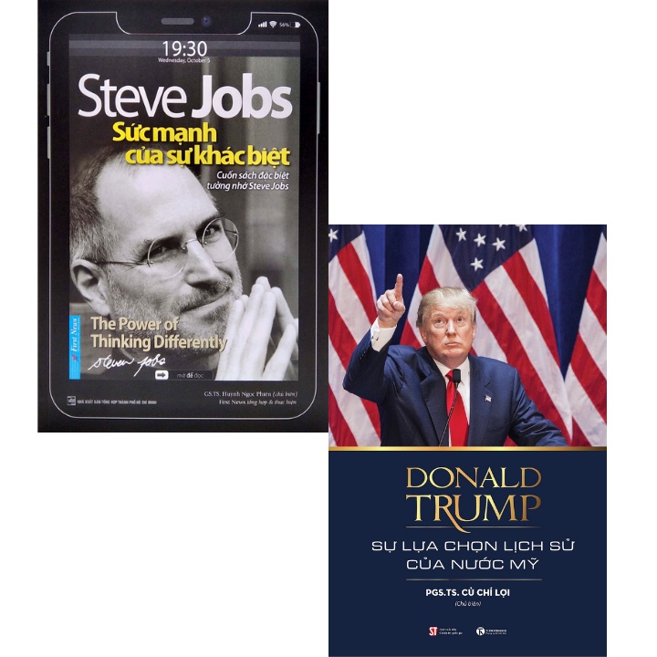 Sách - Combo Steve Jobs - Sức Mạnh Của Sự Khác Biệt + Donald Trump - Sự Lựa Chọn Lịch Sử Của Nước Mỹ (Bộ 2 Cuốn)