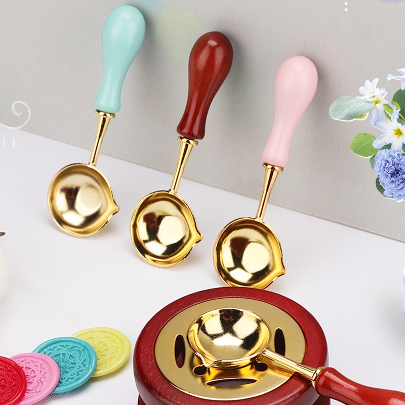 Muỗng Nhỏ Bằng Kim Loại Nhiều Màu Dùng Làm Con Dấu Sáp DIY