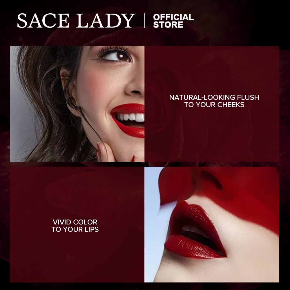 Son tint SACE LADY dưỡng ẩm lâu trôi có 6 màu sắc tùy chọn 2.7g/0.095oz