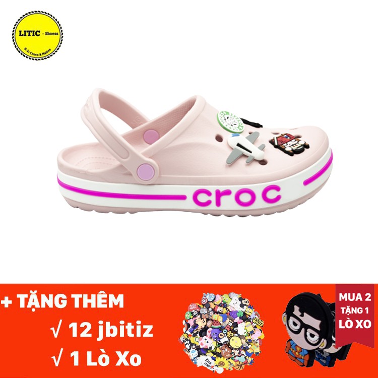 dép cross hồng viền trắng đế bánh mìFREESHIPsục cross hotrend BAY02 (Trùm sỉ dép cross litic)