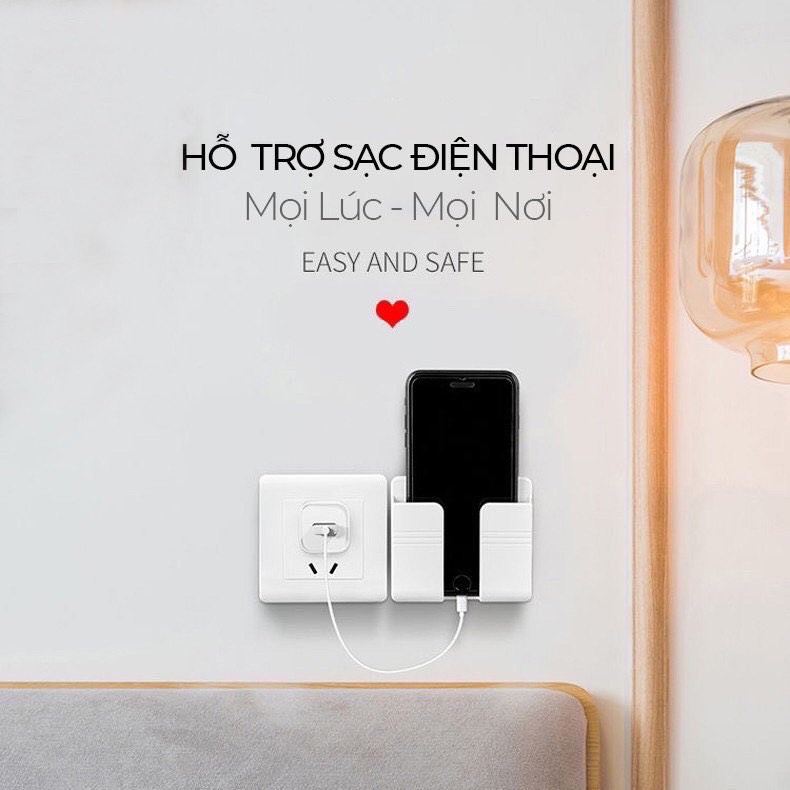 Giá đỡ điện thoại, remote dán tường tiện lợi (màu ngẫu nhiên) | BigBuy360 - bigbuy360.vn