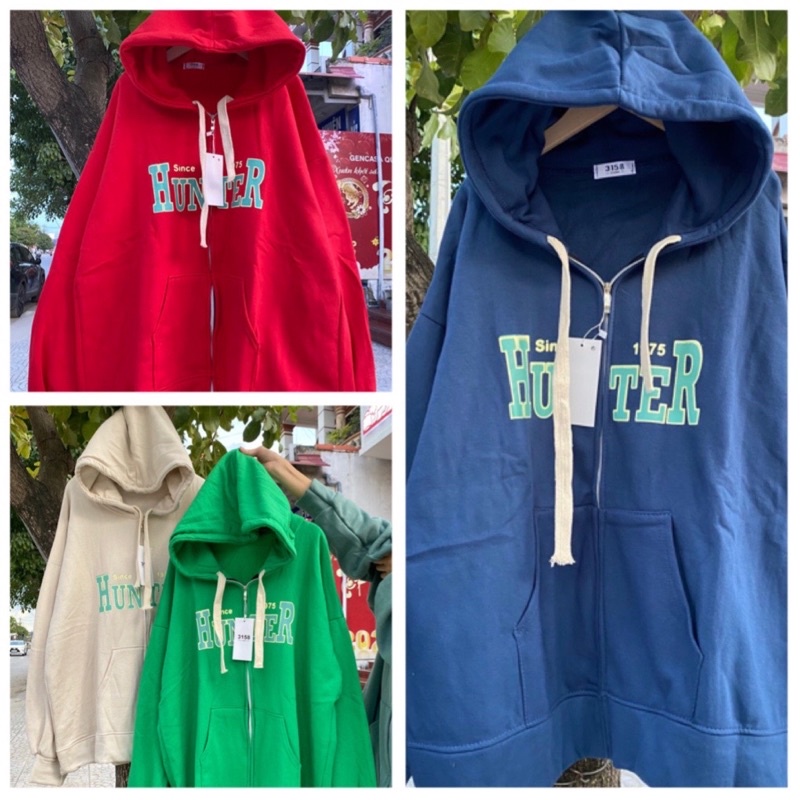 Áo Khoác Hoodie Form Rộng Sweater Nỉ Ulzzang HunTer Hottren Thời Trang Thu Đông Siêu Đẹp(Hàng Sẵn)