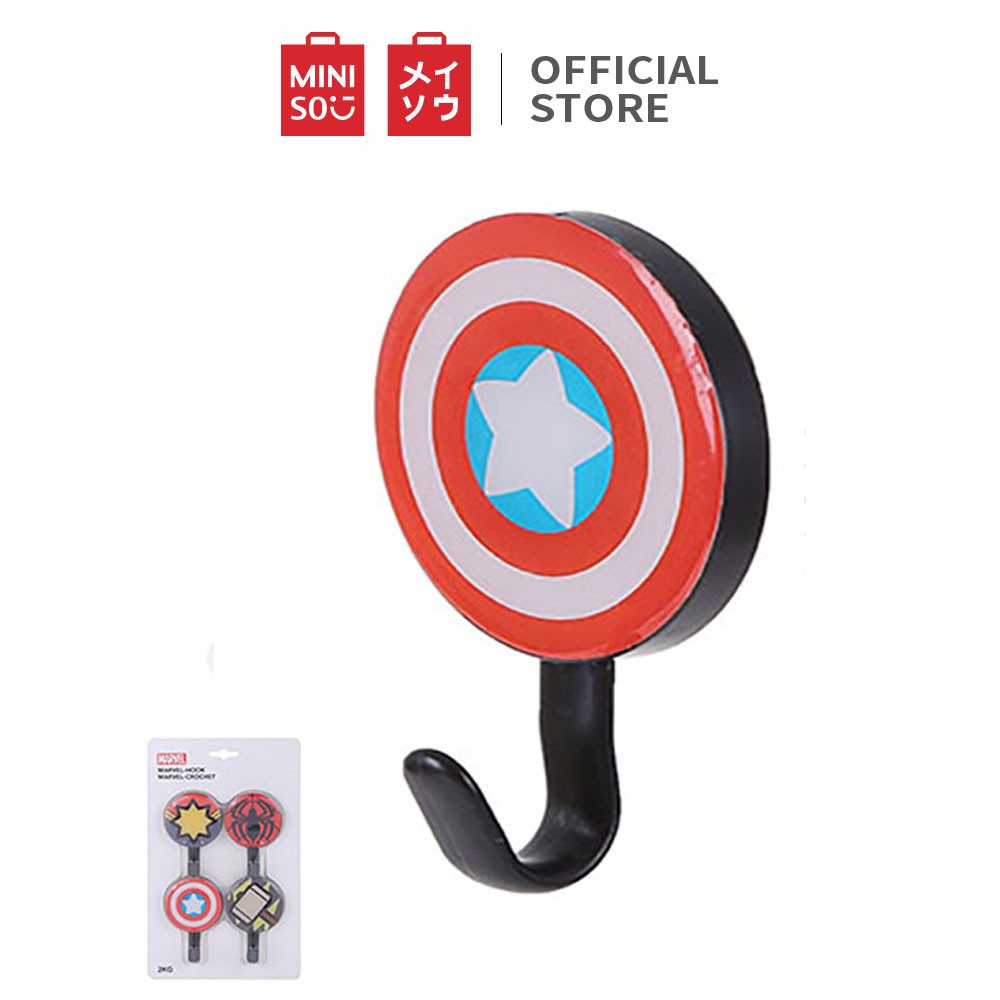 [Mã LIFECPMALL giảm 12% đơn 250K] Móc dán tường Miniso Marvel tròn (Gói 4 móc)