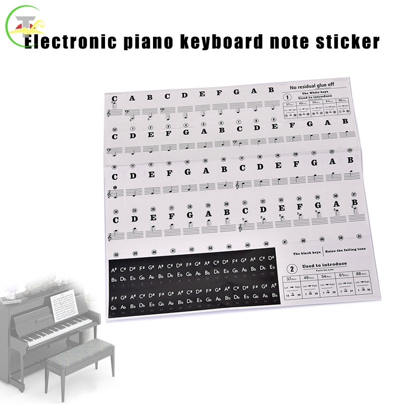 Nhãn dán ghi tên nốt nhạc dán phím đàn piano điện tử