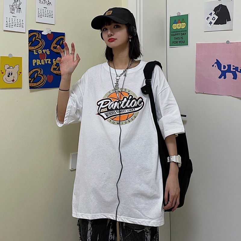 Áo thun nam nữ unisex form rộng chất cotton thấm hút mồ hôi in chữ PAN