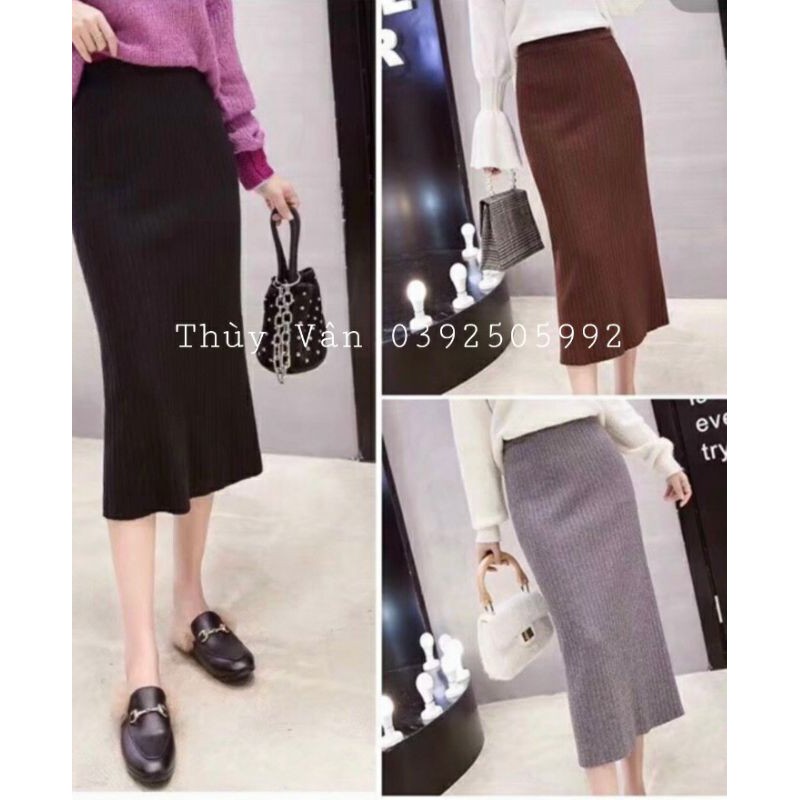 Chân váy len midi dáng dài maxi | BigBuy360 - bigbuy360.vn