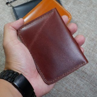 Ví mini da bò Slim siêu mini siêu gọn Handmade