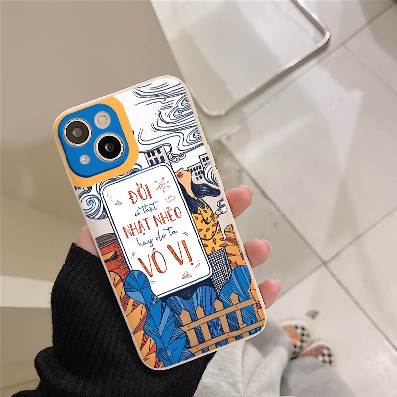 Ốp điện thoại iphone "Đời Có Thật Nhạt Nhẽo Hay Do Ta Vô Vị" cho iphone 7 plus 8 x xr 11 pro max 12 13 pro max