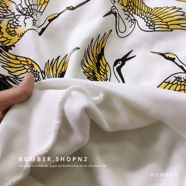 [Có ảnh thật] Áo Hoodie form rộng nam nữ hình hạc