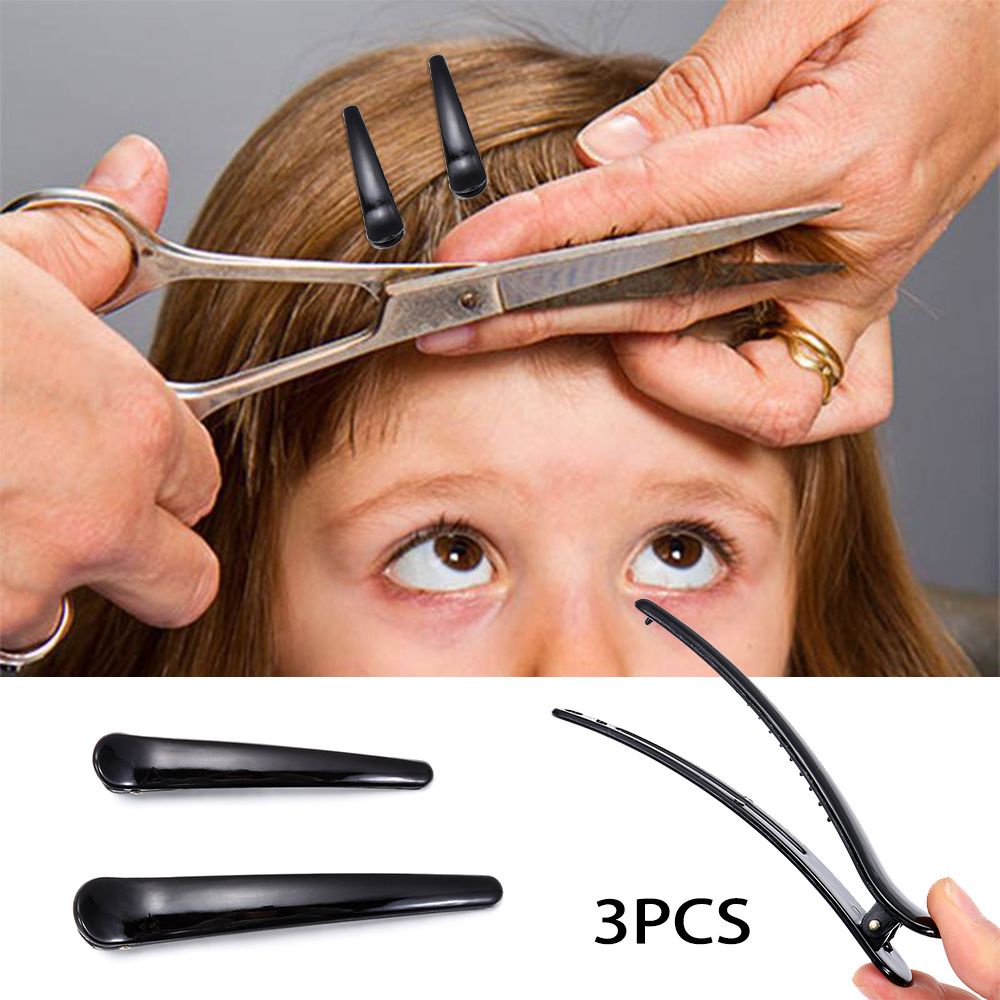 [Hàng mới về] Set 3 kẹp tóc mũi nhọn màu đen tạo kiểu tóc chuyên nghiệp cho salon